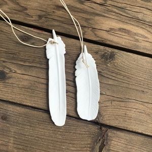 Set of Ceramic Bisque Feathers